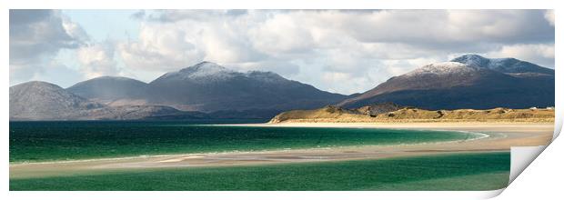 Luskentyre bay and beach Isle of Harris Outer Hebrides Scotland Print by Sonny Ryse