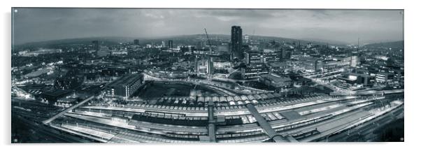 Sheffield The Steel City Acrylic by Apollo Aerial Photography