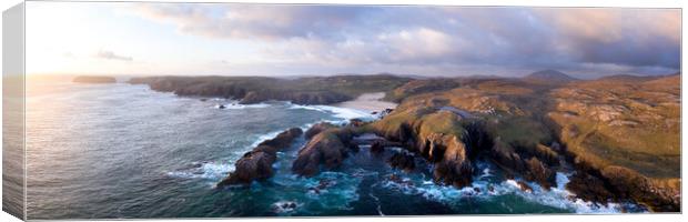 Mangersta Coast Aerial Isle of Lewis Outer Hebrides Scotland Canvas Print by Sonny Ryse
