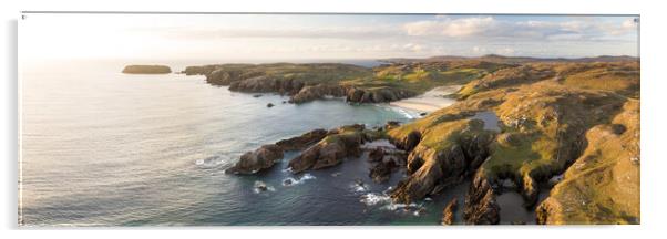 Mangersta Rocky Coastline aerial Isle of Lewis Outer Hebrides Acrylic by Sonny Ryse