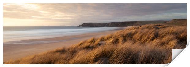 North Tolsta Beach Sand Dunes sunrise Isle of Lewis Outer Hebrides Print by Sonny Ryse