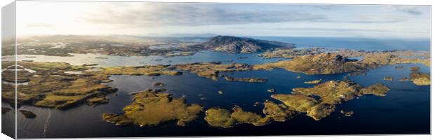 North Uist Lochs and Mountains Aerial Outer Hebrides Canvas Print by Sonny Ryse