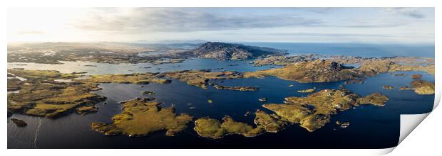 North Uist Lochs and Mountains Aerial Outer Hebrides Print by Sonny Ryse