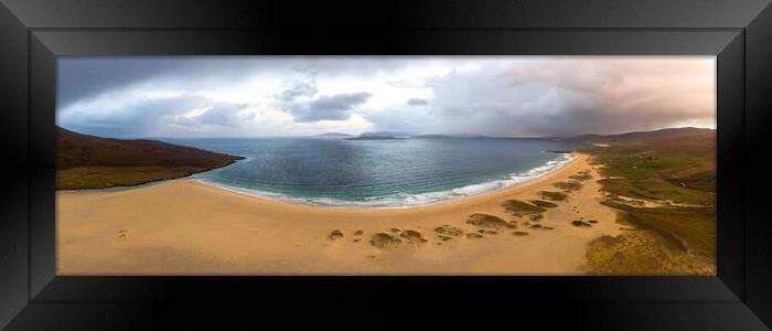 Sgarasta Mhòr Beach aerial Isle of Harris Outer Hebrides Framed Print by Sonny Ryse
