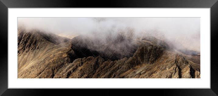 Black Cuillin ridge mountain range Isle of Skye Framed Mounted Print by Sonny Ryse