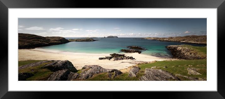 Bosta beach bostadh Great Bernera Island Outer Hebrides Scotland Framed Mounted Print by Sonny Ryse