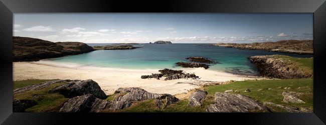Bosta beach bostadh Great Bernera Island Outer Hebrides Scotland Framed Print by Sonny Ryse