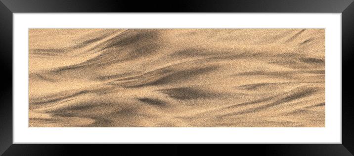 Beach sand patterns Framed Mounted Print by Sonny Ryse