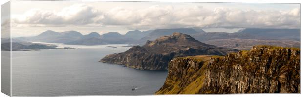 Sithean Bhealaich Chumhaing Isle of Skye Coast and Cliffs Scotla Canvas Print by Sonny Ryse