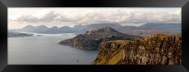Sithean Bhealaich Chumhaing Isle of Skye Coast and Cliffs Scotla Framed Print by Sonny Ryse
