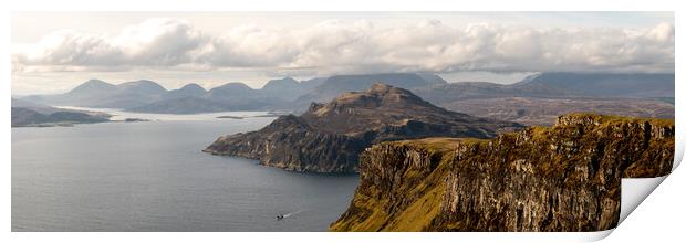 Sithean Bhealaich Chumhaing Isle of Skye Coast and Cliffs Scotla Print by Sonny Ryse