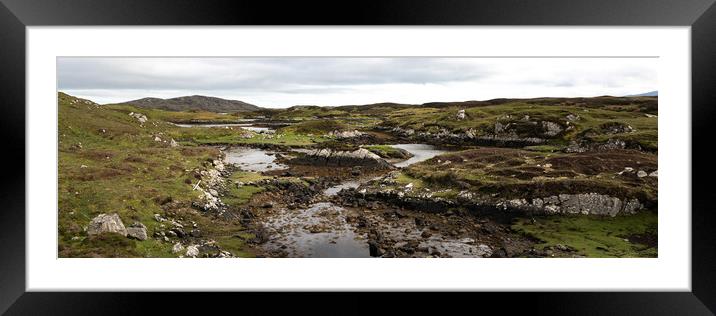North Uist Loch outer hebrides scotland Framed Mounted Print by Sonny Ryse