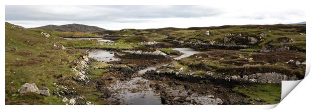 North Uist Loch outer hebrides scotland Print by Sonny Ryse