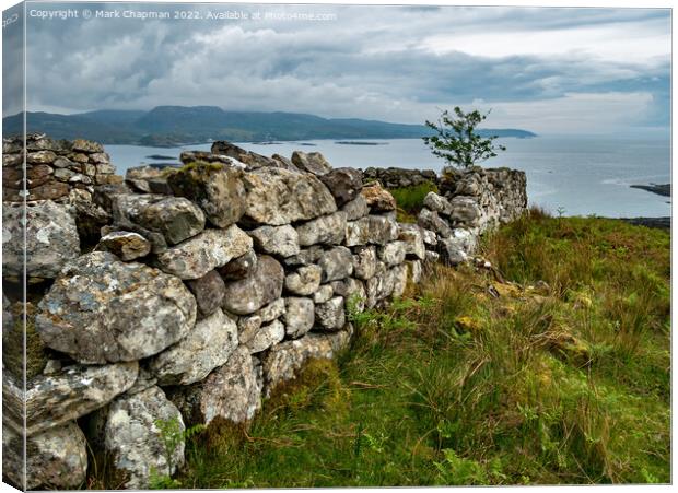 Ruined croft wall, Boreraig, Isle of Skye Canvas Print by Photimageon UK