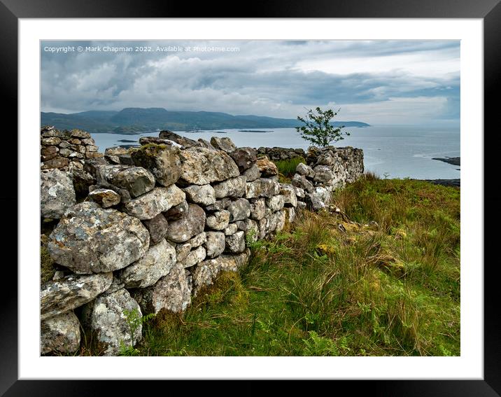 Ruined croft wall, Boreraig, Isle of Skye Framed Mounted Print by Photimageon UK