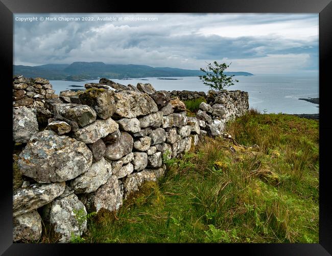 Ruined croft wall, Boreraig, Isle of Skye Framed Print by Photimageon UK