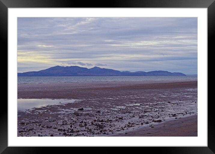 Seamill beach and Firth of Clyde view of Arran Framed Mounted Print by Allan Durward Photography