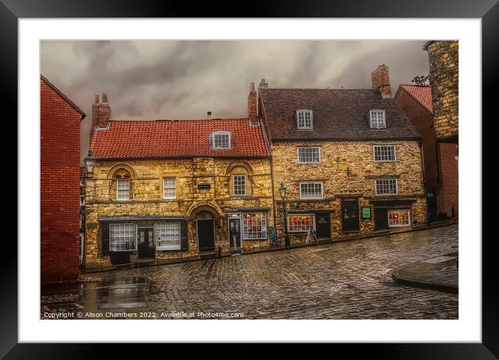 The Jews House Lincoln  Framed Mounted Print by Alison Chambers