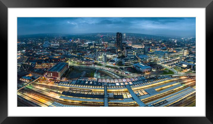 Sheffield City Panorama Framed Mounted Print by Apollo Aerial Photography