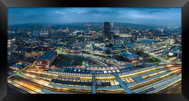 Sheffield City Panorama Framed Print by Apollo Aerial Photography