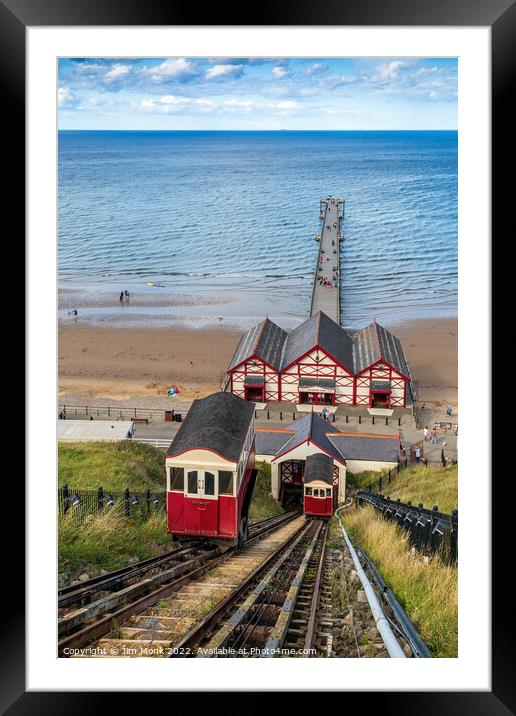 Saltburn Cliff Tramway Framed Mounted Print by Jim Monk