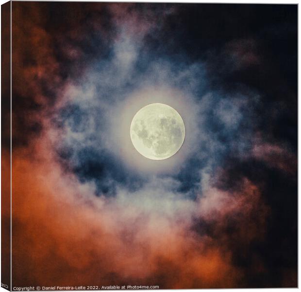 Dark cloudy moonscape Canvas Print by Daniel Ferreira-Leite