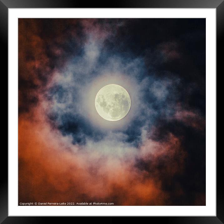 Dark cloudy moonscape Framed Mounted Print by Daniel Ferreira-Leite