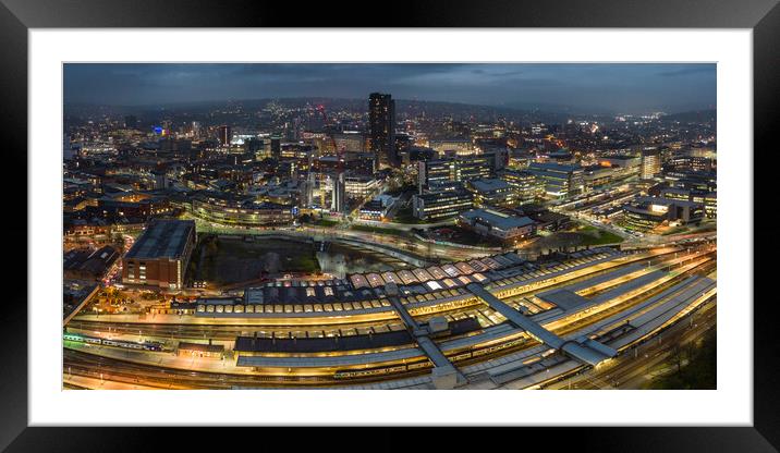 A View of Sheffield Framed Mounted Print by Apollo Aerial Photography