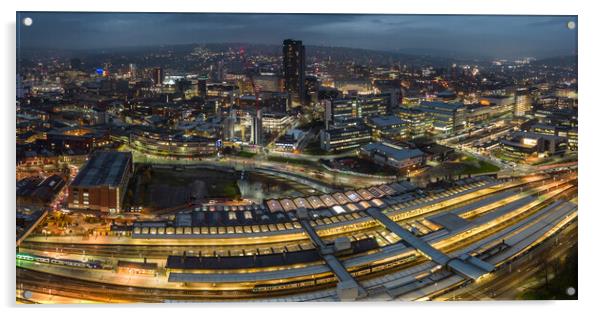 A View of Sheffield Acrylic by Apollo Aerial Photography