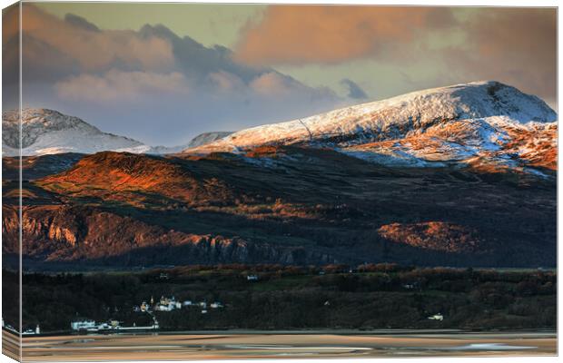 Portmeirion with Moel Hebog in the background Canvas Print by Rory Trappe
