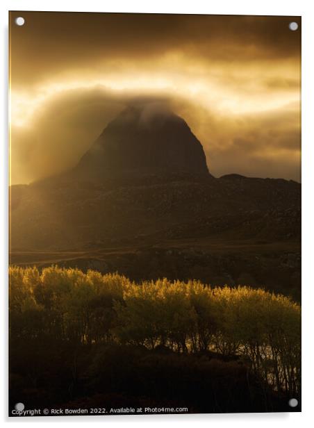 Suilven Gold Acrylic by Rick Bowden