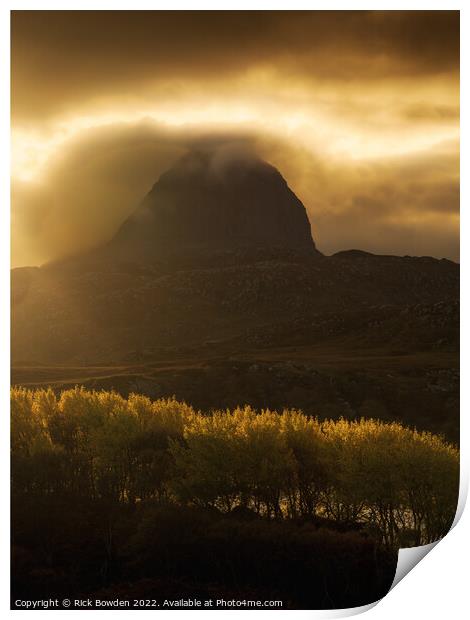 Suilven Gold Print by Rick Bowden