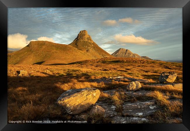 Majestic Stac Pollaidh Framed Print by Rick Bowden