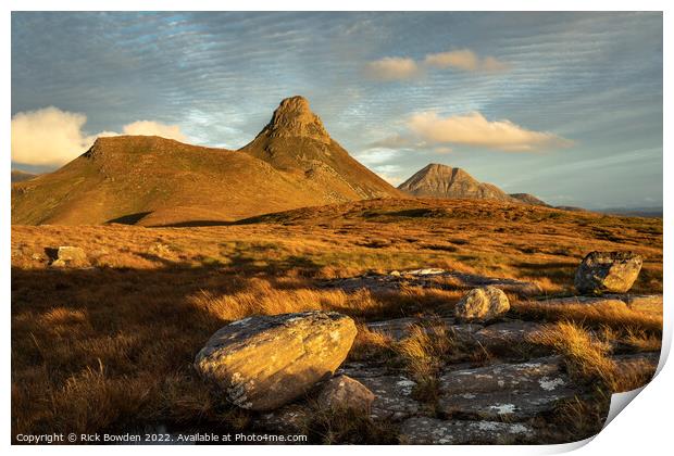 Majestic Stac Pollaidh Print by Rick Bowden