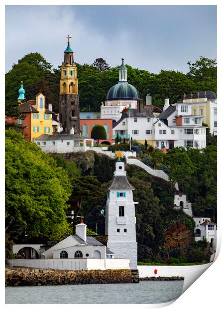 Beautiful Portmeirion in Snowdonia Print by David Thurlow