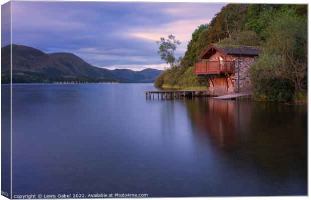 Duke Of Portland Boathouse at Ullswater, Lake District Canvas Print by Lewis Gabell