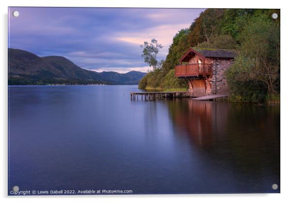 Duke Of Portland Boathouse at Ullswater, Lake District Acrylic by Lewis Gabell