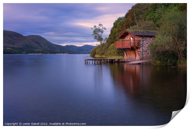 Duke Of Portland Boathouse at Ullswater, Lake District Print by Lewis Gabell