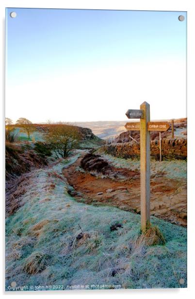Curbar Gap, on the edge, Derbyshire Acrylic by john hill