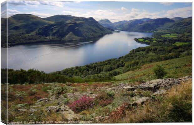 Scenic Ullswater in the Lake District, Cumbria Canvas Print by Lewis Gabell