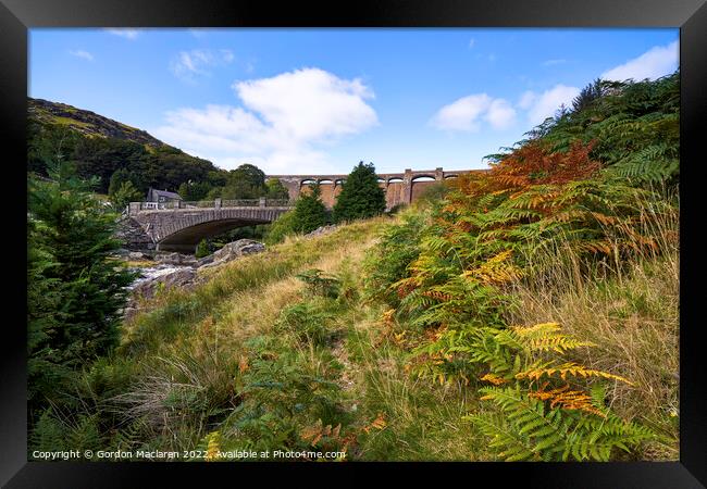 The Claerwen Reservoir Dam In Powys Framed Print by Gordon Maclaren