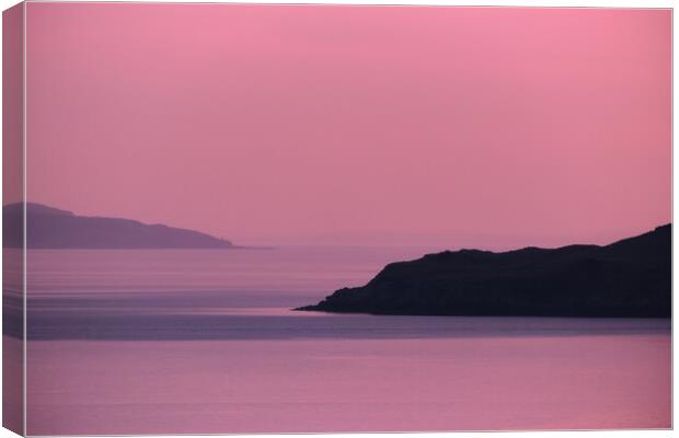 sunset on Loch Sunart, West Scotland Canvas Print by Dan Ward