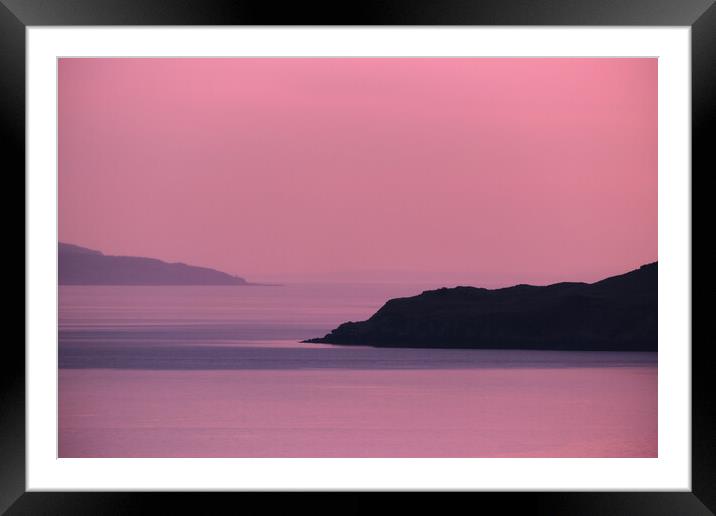 sunset on Loch Sunart, West Scotland Framed Mounted Print by Dan Ward