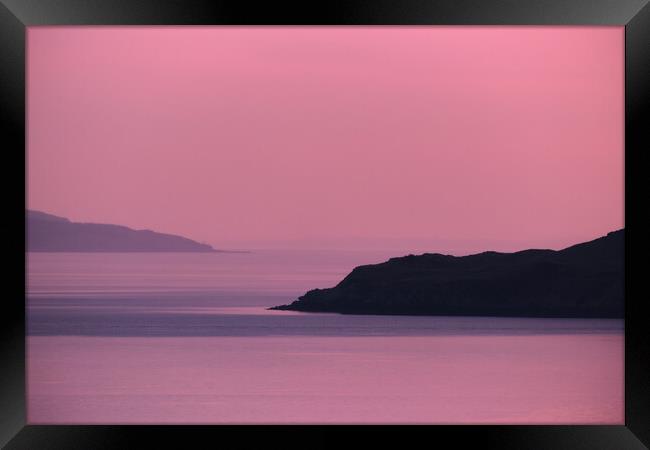 sunset on Loch Sunart, West Scotland Framed Print by Dan Ward