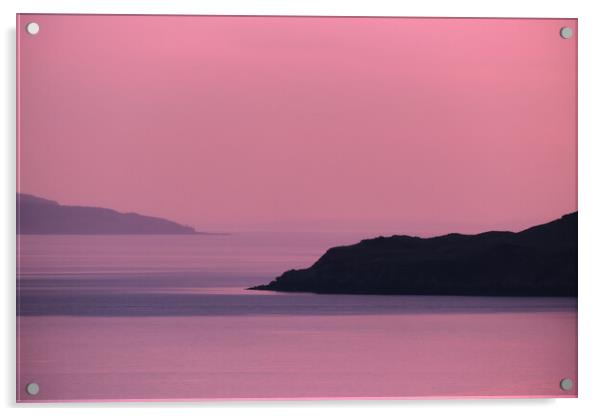 sunset on Loch Sunart, West Scotland Acrylic by Dan Ward