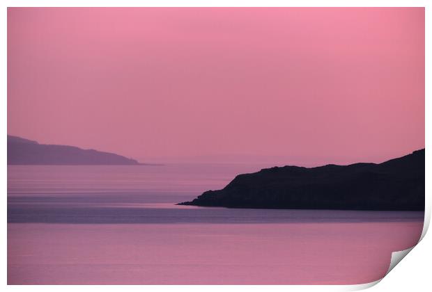 sunset on Loch Sunart, West Scotland Print by Dan Ward