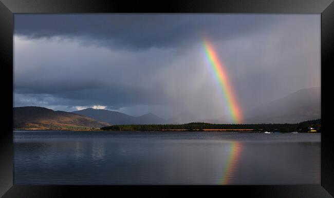 Rainbow on Loch Shiel Framed Print by Dan Ward