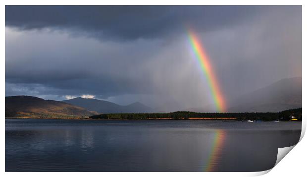 Rainbow on Loch Shiel Print by Dan Ward