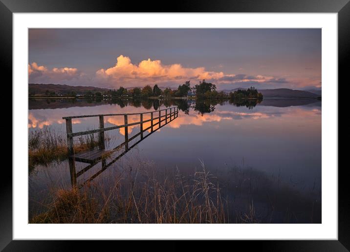 Sunset on Loch Shiel Framed Mounted Print by Dan Ward