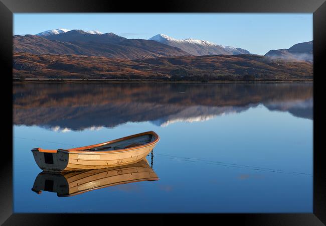 Calm waters on Loch Shiel Framed Print by Dan Ward